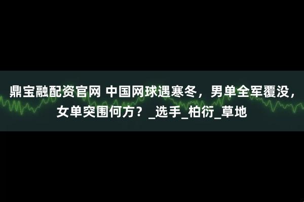 鼎宝融配资官网 中国网球遇寒冬，男单全军覆没，女单突围何方？_选手_柏衍_草地